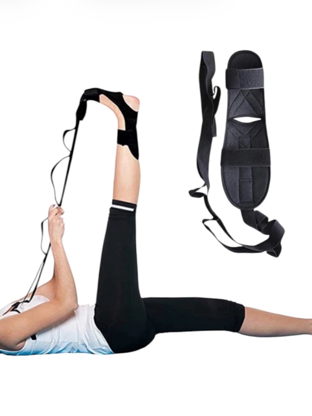 yoga belt Adjustable Foot and Leg Stretch Strap for feet with plantar fasciitis